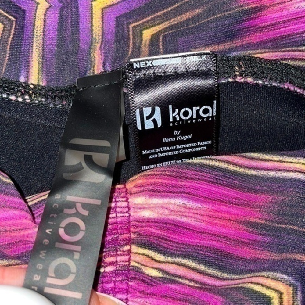 Koral Mesmerize Ruched Waist Mezzo Print Leggings ilana kugel M gently preloved - Picture 7 of 8